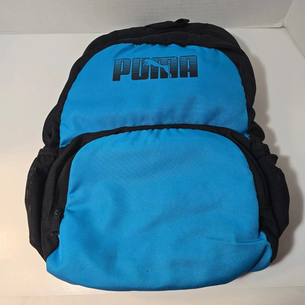 Puma Backpack and Lunch Bag Set Blue Black Kids School Travel